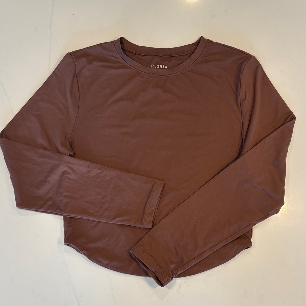 REORIA Long Sleeve Crop Top